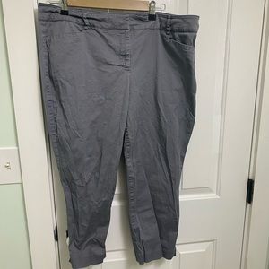 New York and company gray ankle office pants size 16